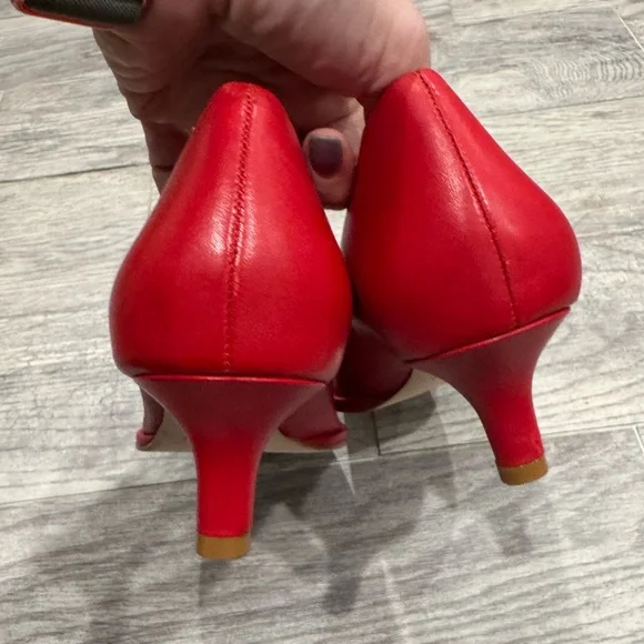 Reformation red Gracelynn pumps - Picture 6 of 9
